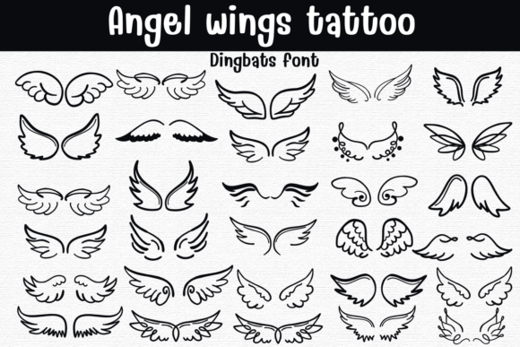 Angel Wings Tattoo Font for Small Business Branding