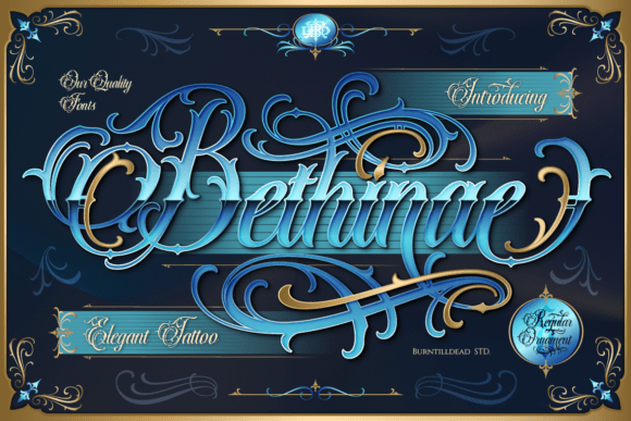 Bethinae: A Blackletter Script Font for Modern Editorial Design