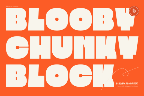 Blooby Chunky Block: A Playful Sans Serif Font for Web Design