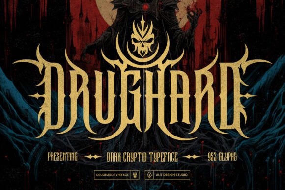 Drughard Typeface Review: A Bold Blackletter for Campaigns