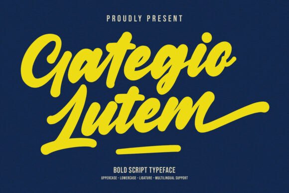 Gategio Lutem: The Bold Script Font for Handmade Brands