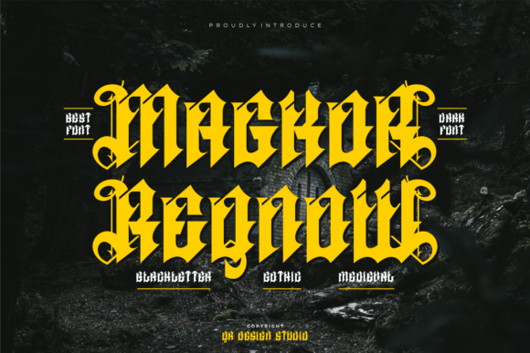 Magkor Reqnow: A Bold Blackletter Font