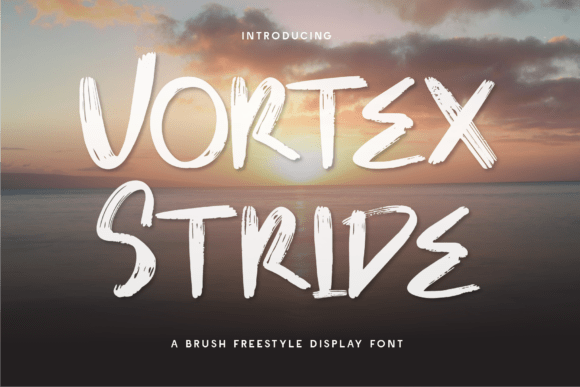 Vortex Stride: A Bold Typeface for Creative Expression